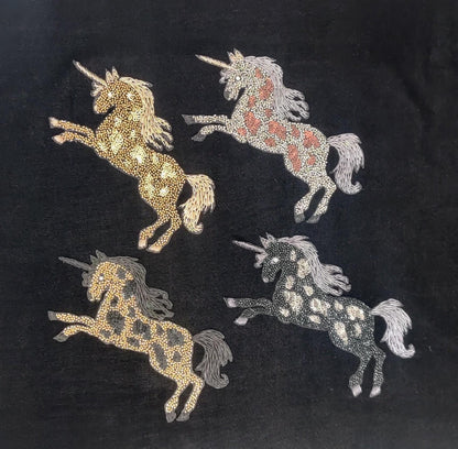 Handmade Indian Beaded Shoulder Applique Patch - Sewing Embellishment for Dresses, Cushions, Crafting, and Bags, 1 Piece