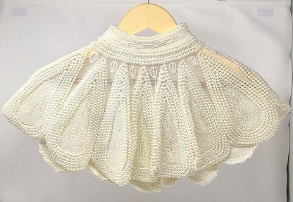 White beaded Bridal Shrug Bolero Beaded Shoulder Wrap Shawl for Weddings and Evening Wear for Brides