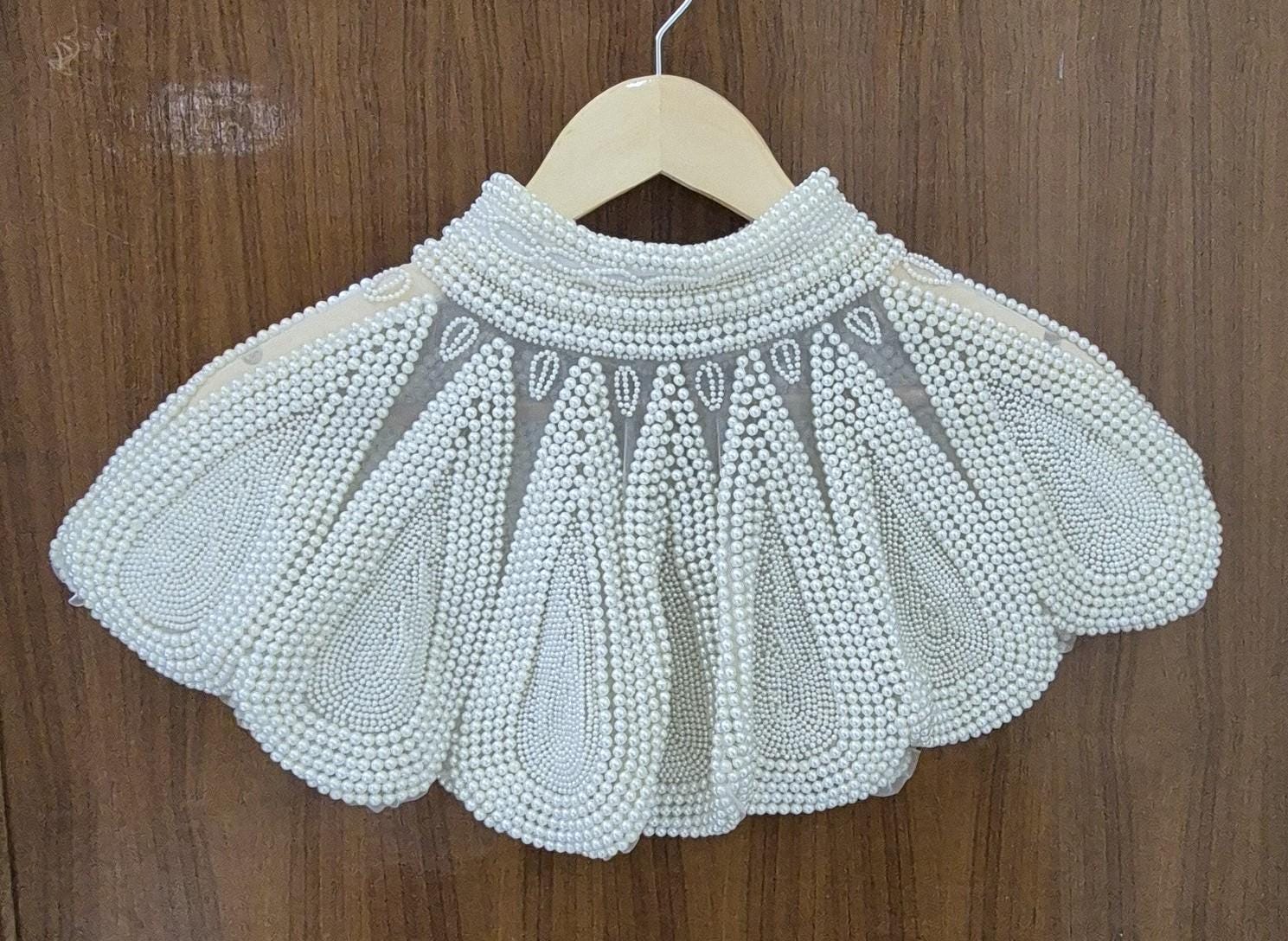White beaded Bridal Shrug Bolero Beaded Shoulder Wrap Shawl for Weddings and Evening Wear for Brides