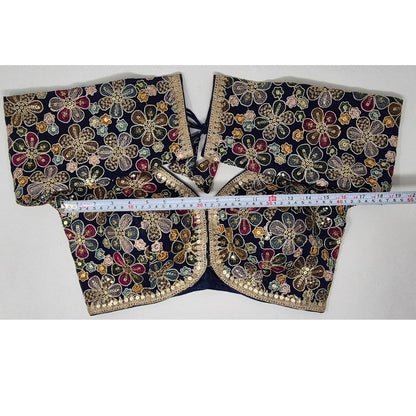 Indian designer Blue color Sequin Embroidered stitched blouse, Readymade Indian Bridal Saree Blouse, latest design blouse for women