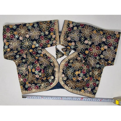 Indian designer Dark Green color Sequin Embroidered stitched blouse, Readymade Indian Bridal Saree Blouse, latest design blouse for women