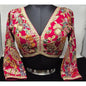 Indian designer Hot Pink color Sequin Embroidered stitched blouse, Readymade Indian Bridal Saree Blouse, latest design blouse for women