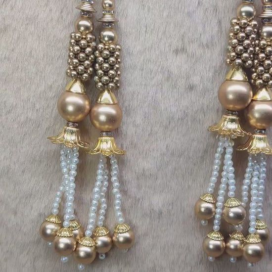 Indian Handmade Latkan for Saree Blouse Lehenga HandBags Dupatta Decoration Bridal Tassel Wedding dress for Women pair of 2 pcs